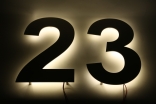 LED Edelstahl Hausnummer 23