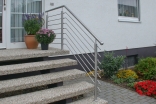 Treppengeländer aus Edelstahl Rundrohr, Preis per Meter