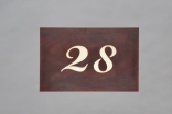 28 hinterleuchtete Hausnummer aus Tombak