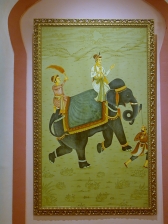 Bilder in der Prunkhalle des Maharadja