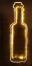 Leuchtende Weinflasche aus Rundeisen, ca. zwei Meter groß