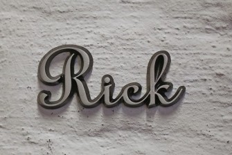 Schriftzug Rick, Aluminium