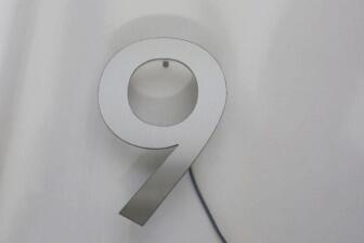 LED Hausnummer  "93 " aus Edelstahl