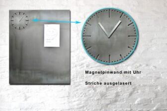 Magnetpinnwand mit Uhr