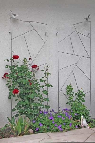 Rankgitter / Rankhilfe aus Edelstahl in Schmitzstruktur