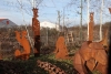 Verschiedene Gartenskulpturen aus 3mm Stahlblech ausgetrennt