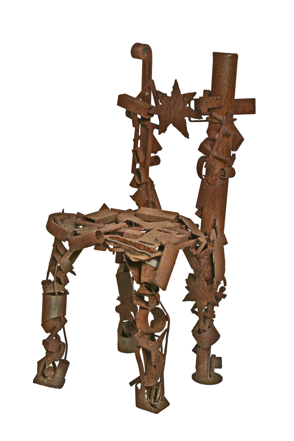 Stuhl Skulptur aus Schrott gefertigt II - Schrott Stuhl II
