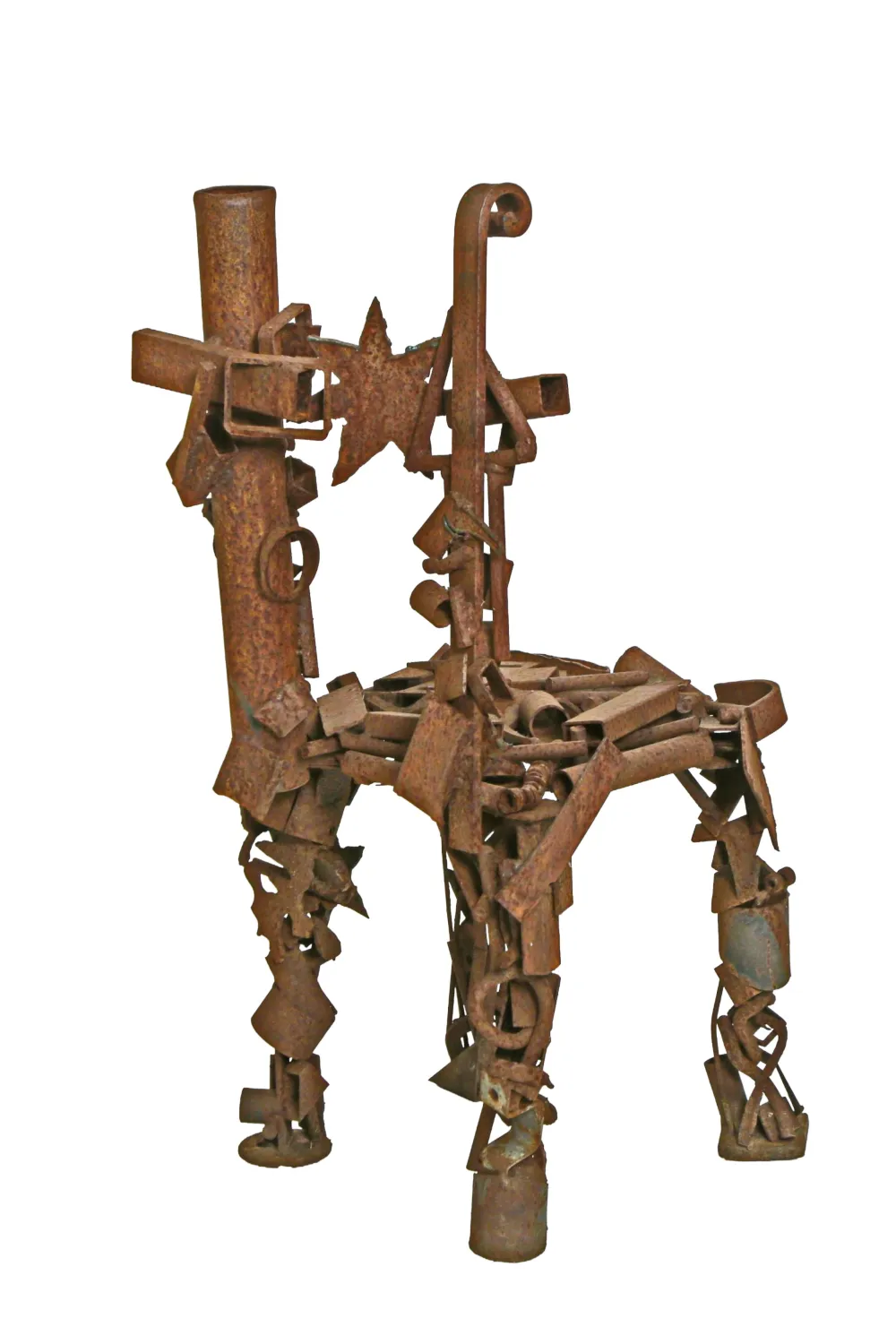 Stuhl Skulptur aus Schrott gefertigt II - Schrott Stuhl II