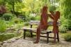 Gartenbank Mutter mit Kind