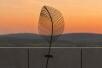 Blattskulptur - filigrane Gartenskulptur aus Eisen - filigranes Blatt aus Stahl