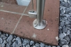 Kellerüberdachung aus Glas und Edelstahl
