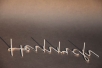 Vereinfachte Ausgangsschrift aus hochwertigem Edelstahl gelasert - Edelstahl Schriftzug