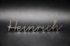 Vereinfachte Ausgangsschrift aus hochwertigem Edelstahl gelasert - Edelstahl Schriftzug