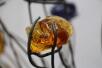Glas Blume aus Eisen und farbigem Glasbrocken