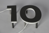 Hausnummer 10 mit LED hinterleuchtet
