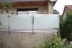Terrassengeländer aus Edelstahl und satiniertem Glas - Edelstahl Balkongeländer mit satiniertem Glas