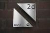 Klingelschild aus lasergraviertem Edelstahl
