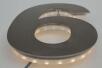 LED Edelstahl Hausnummer 6