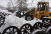22.01.2010 heute haben wir die Räder für die Lok aus dem Schnee geschaufelt