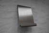 Prospekthalter aus 2 mm Edelstahl Blech