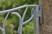 aufwändig geschmiedete Gartenpforte - handgeschmiedetes Tor