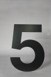 hinterleuchtete Edelstahl Hausnummer 5 , Höhe 50 cm