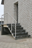 Edelstahl Reling Geländer für eine Eingangstreppe
