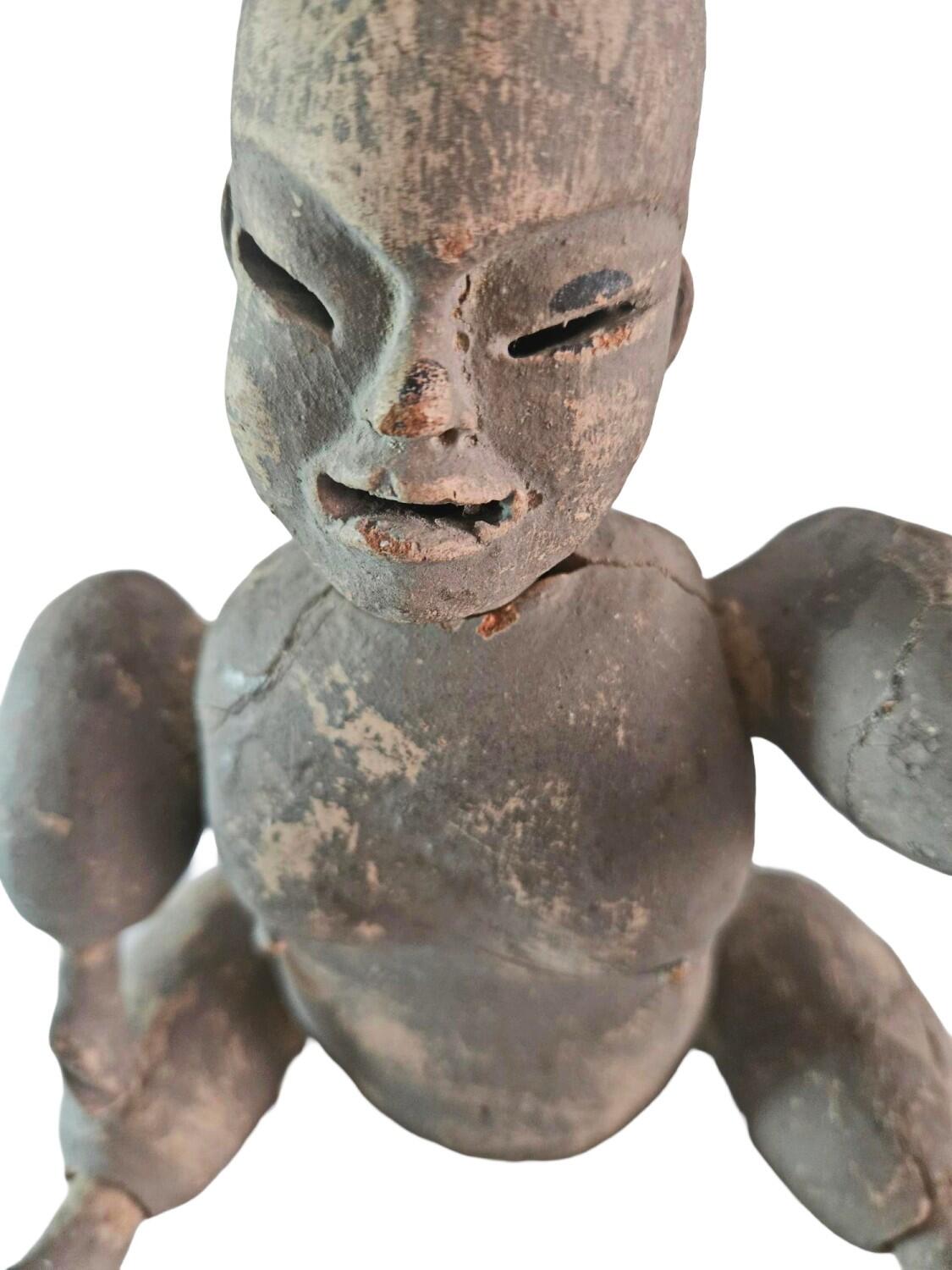 Zeugin einer alten Kultur – bewegliche Keramikfigur aus Mexiko - bewegliche Keramik Figur aus Mexiko