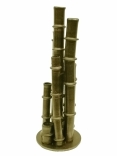 Skulptur Bambusstäbe aus Stahlrohr geschmiedet