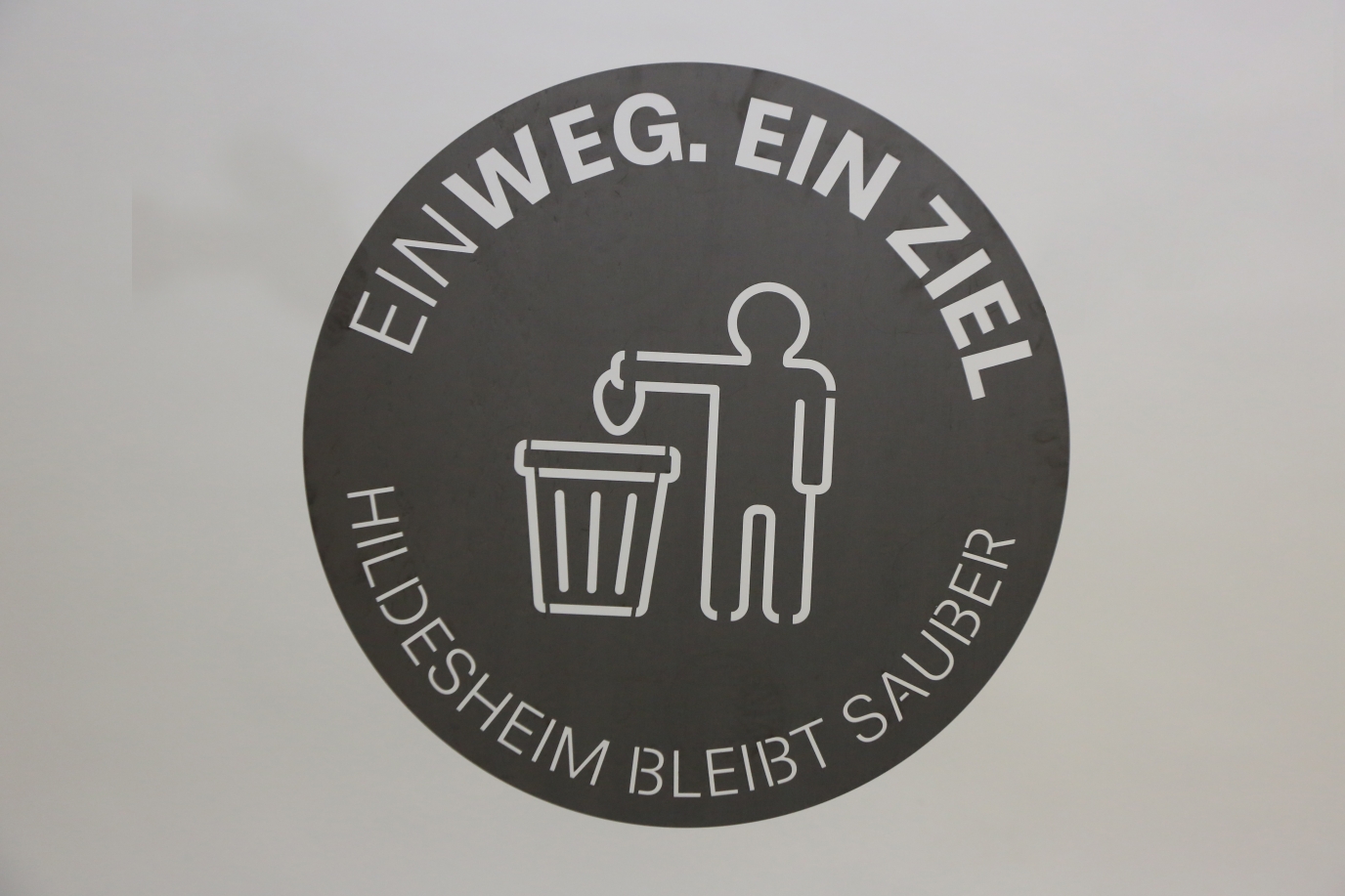 Logo gelasert - Hildesheim bleibt sauber