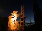 Nachtwächterskulpturen mit rostiger Patina