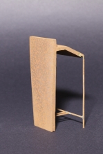 Modell für ein Stehpult aus rostigem Stahl