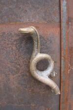Schlangen Türgriff aus Bronze
