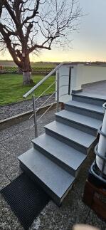 Edelstahlgeländer für Aussen mit 3 Relingstäben