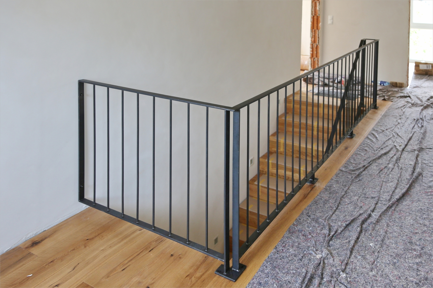 Gorssen 210cm Handläufe Handlauf Treppen Schwarz Drinnen draußen
