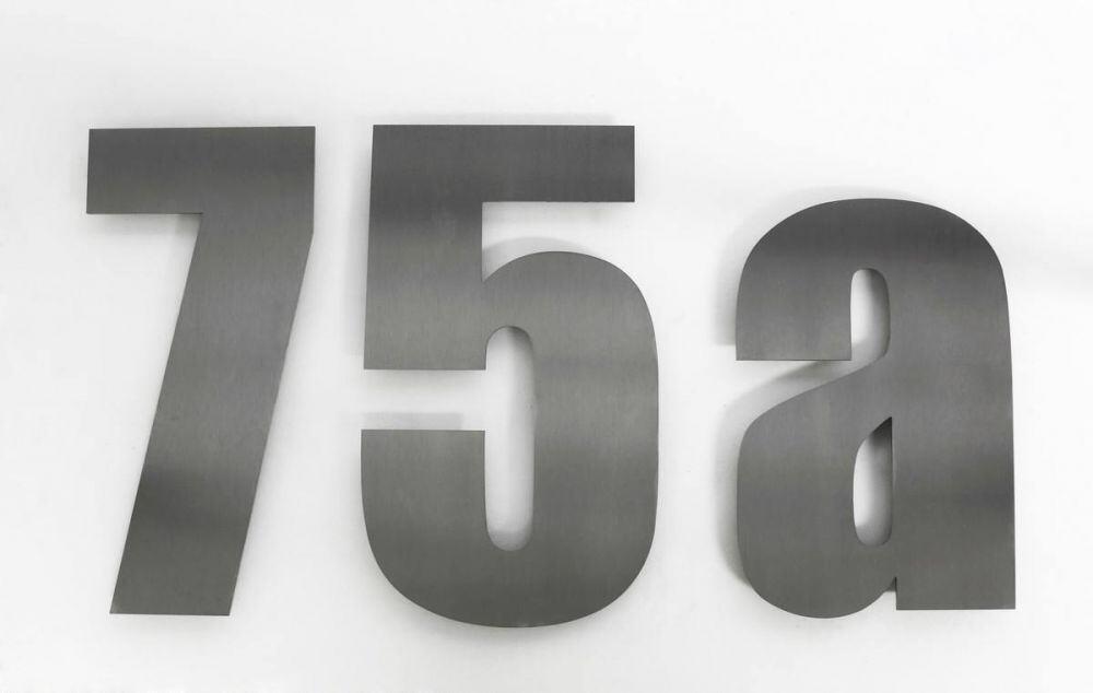Edelstahl Hausnummer 75A - Hausnummer Edelstahl