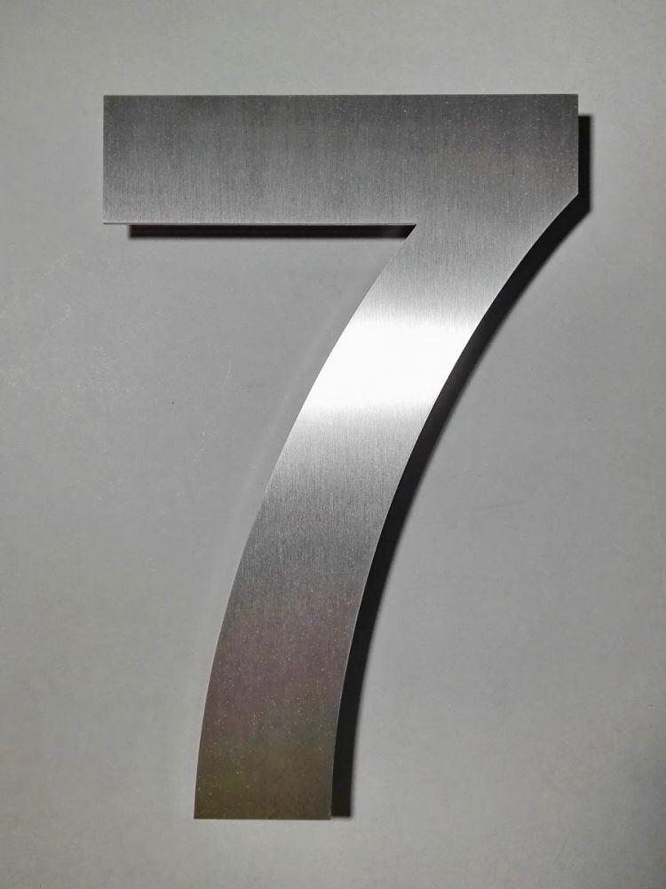 Edelstahl Hausnummer 7