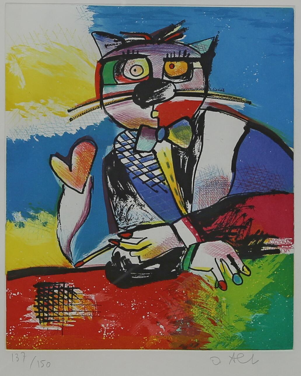 Otmar Alt, Katze mit Streichholz und Herz