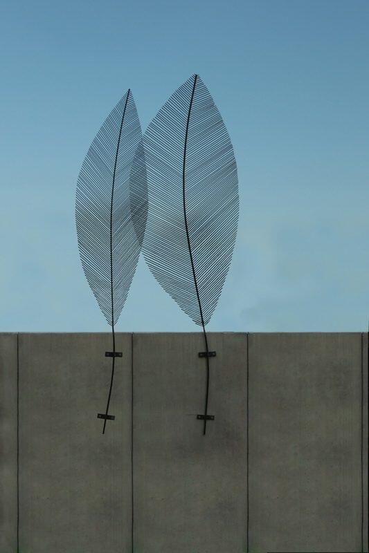 3 St&uuml;ck Bl&auml;tter aus Stahl