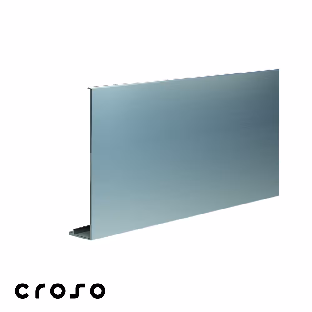 Ganzglas-Systemgeländer von Croso - System 1.0 - System 1.0 Abdeckprofil gerade