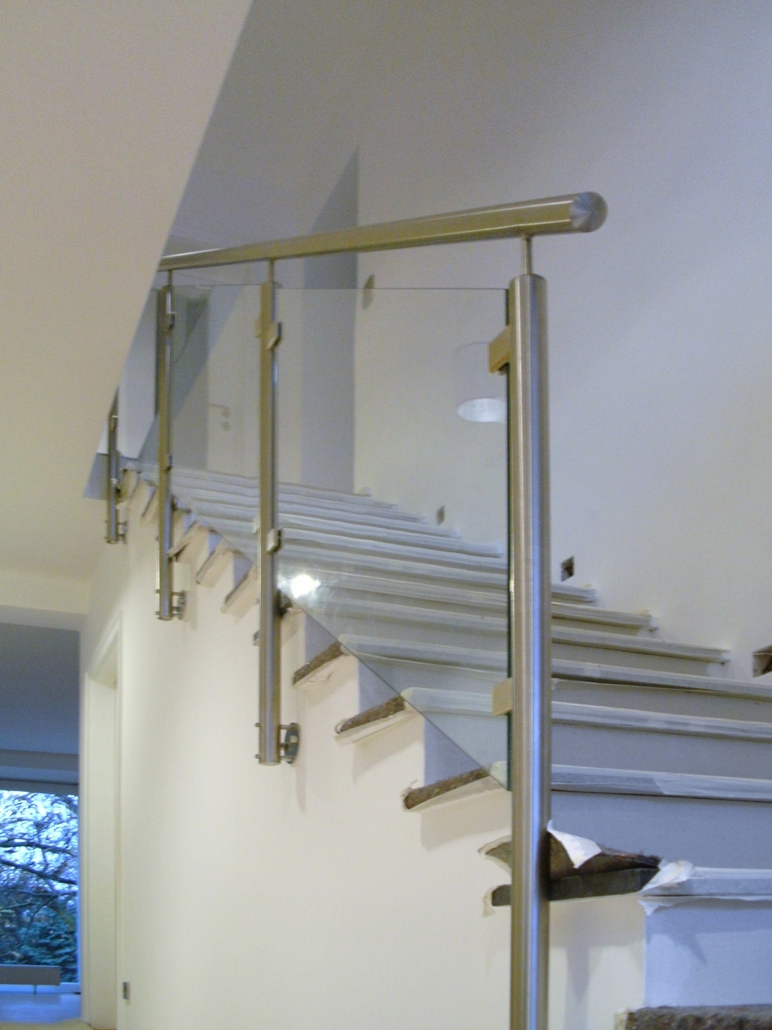 Balkongeländer mit VSG-Glas 8,38mm Geländer Treppe Terrasse Edelstahl