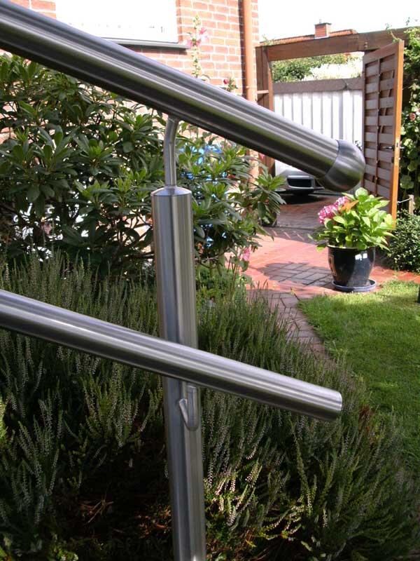 Edelstahlgel&auml;nder mit 2 Handl&auml;ufen