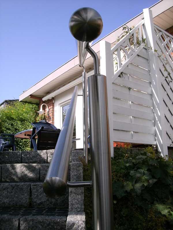 Edelstahlgel&auml;nder mit 2 Handl&auml;ufen