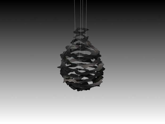 Verschiedene Kavernen Skulpturen aus Stahl gelasert - Entwurf für SOCON SONAR CONTROL