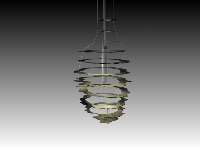 Verschiedene Kavernen Skulpturen aus Stahl gelasert - Entwurf für SOCON SONAR CONTROL