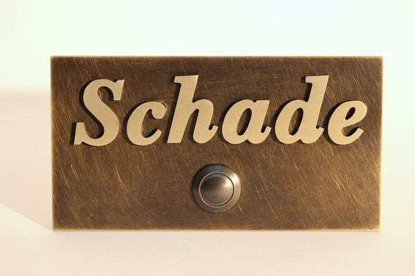 Klingelschild aus Tombak