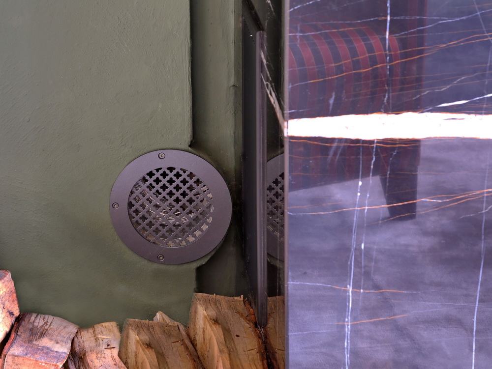 Lüftungsgitter, Kaminofen