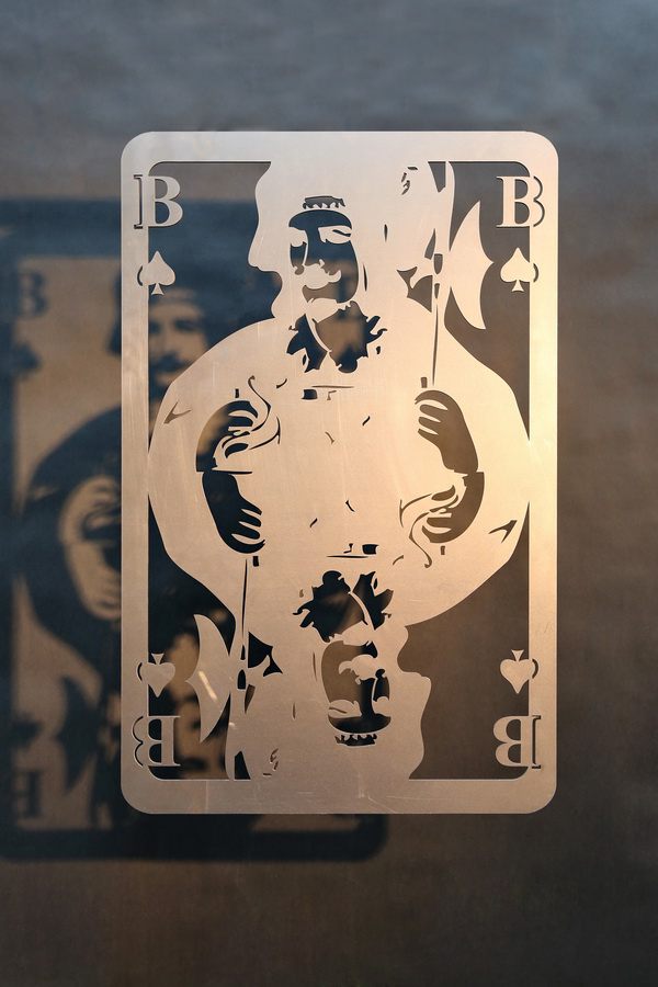 Spielkarte Edelstahl