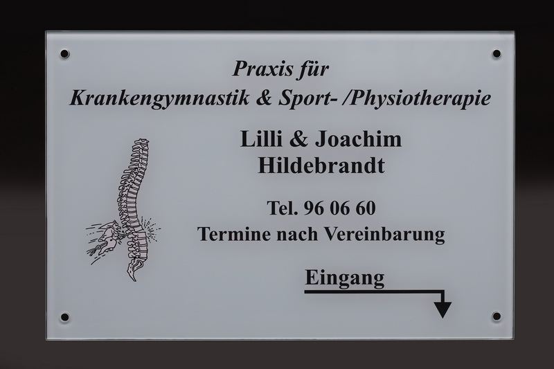 Werbeschild für eine Praxis - Werbetafel für eine Praxis