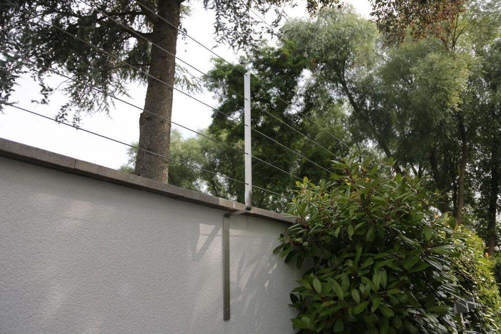 Rankhilfe aus Edelstahl Flachmaterial und Edelstahl Seil